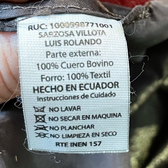 Handmade leather shoulder purse from Ecuador.  Hand made - Picture 3 of 13